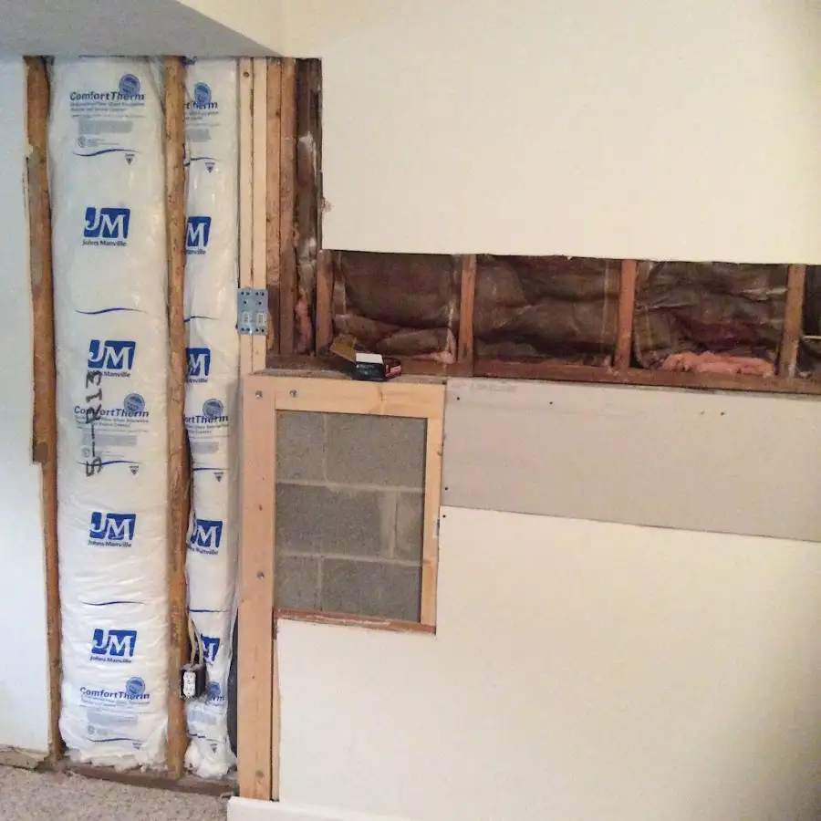 Wall insulation replacement during Contents Cleaning & Restoration in Cortland